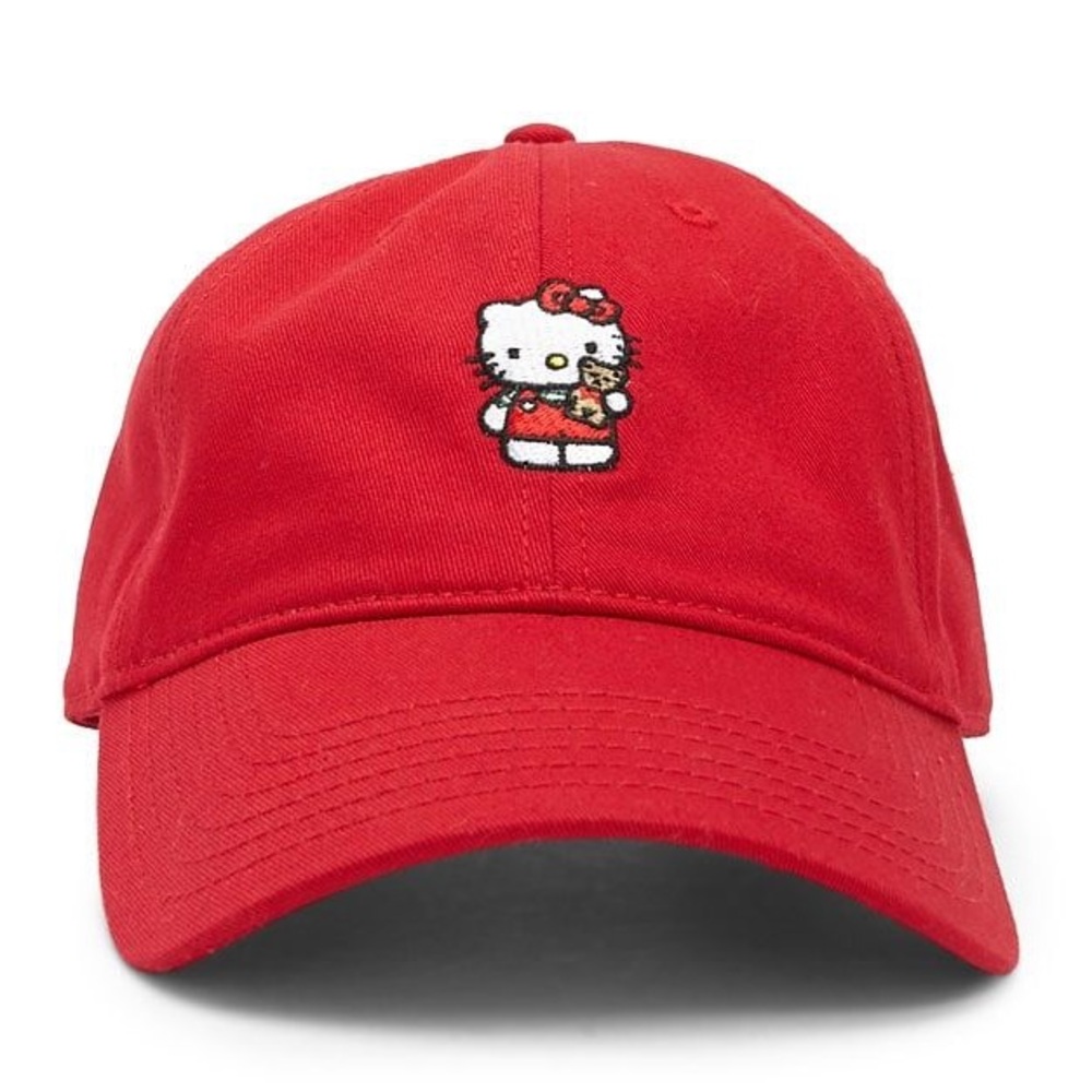 Hello Kitty NWT Sanrio Red baseball hat HK on the Front and back adjustable fit